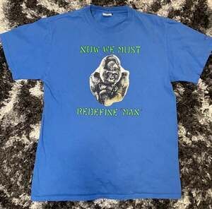 Noah 'Now We Must Redefine Man' Gorilla Graphic T-Shirt Blue Size M